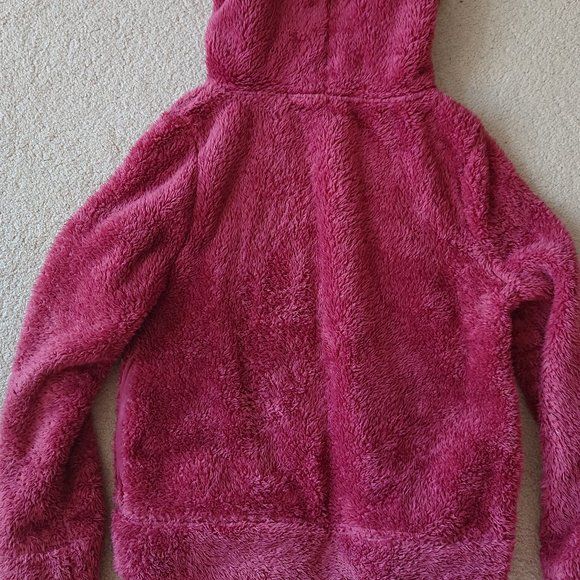 VERY soft fuchsia teddy zip up hoodie - Picture 4 of 6